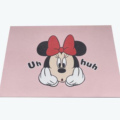 China Oilproof Printed Custom Place Mats, Cheap PVC Place Mats, 60x40 Place Mat Double Sided Faux Leather Kids Eating Carpet Living Room for sale