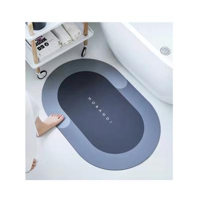 China OEM ODM ODM Bathroom Mat Floor Mat Toilet Floor Mat Viable Absorbent Bathroom Diatomite Soft Non-slip for sale