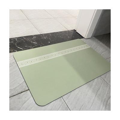 China Viable diatomaceous earth bath mat best-selling high quality PU water-absorbing material, 40*60cm customiztion for sale