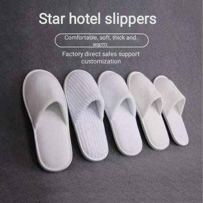 China Thickening disposable disposable household factory wholesale hospitality travel non-slip star logo hotel non-slip slippers for sale