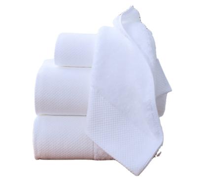 China 100% OEM Brand Sustainable Soft White Organic Cotton Terry Towel Towel Set Organic Bamboo Hotel Bath Towel Set for sale