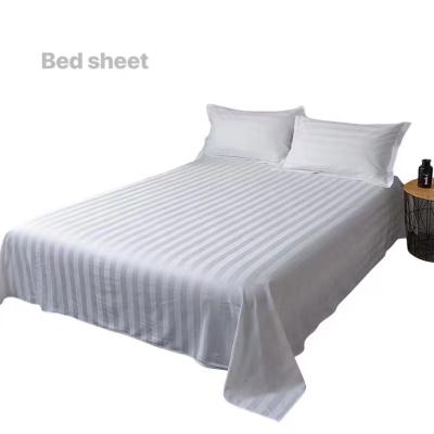 China Nondisposable manufacturer directly sells hotel luxury striped 100% cotton sateen duvet cover bedding set at excellent prices for sale