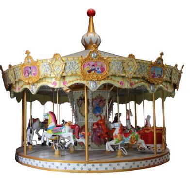 China FRP+steel China popular 16 seats carousel for sale merry carousel go around for kids for sale