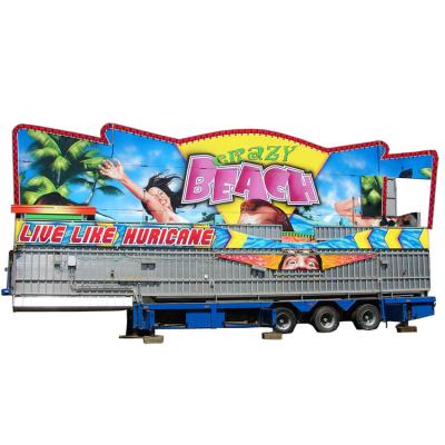 China FRP & carnival game trailer rig amusement ride steel crazy rides for sale