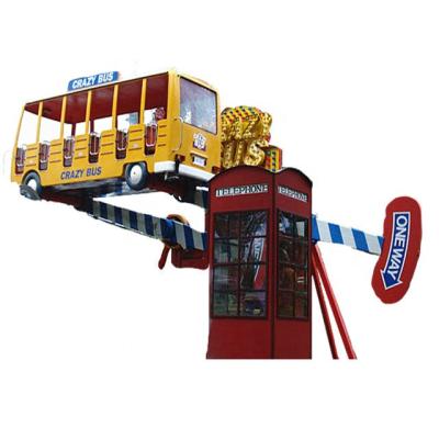 China 2021 FRP+steel Cheap Outdoor Playground Equipment Crazy Bus Rides For Sale for sale