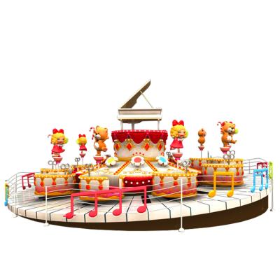 China 2021 FRP+steel Attraction Funfiar Equipment Amusement Park Carousel Coffee Cup Ride For Sale for sale