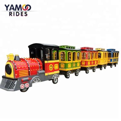 China Popular FRP+steel sightseeing electric trackless train for sale for sale