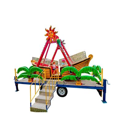 China Hot sales trailer pirate ship rides trailer mounted amusement park rides trailer 12p for sale