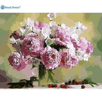 China ROYALDREAM modern flower rose modern custom diy oil painting dropshipping coloring by numbers for kids for sale