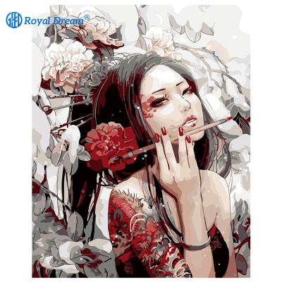 China Realistic Hot Digital Style Oil Painting Frame Hand Painted Oil Painting Art for sale