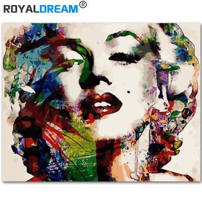 China FramelessSexy Monroe Abstract Painting Diy Digital Abstract Painting By Numbers Modern Wall Art Picture For Home Wall Artwork for sale