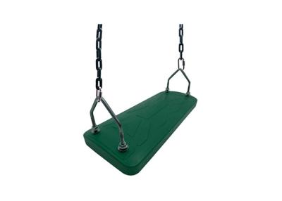 China Green Vulcanized Rubber Outdoor Child Swing Flat Swing Seat Simple Assembly Steel Plate Inside for sale