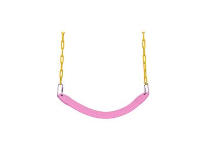 China Heavy Duty Chain Plastic Coated Pink Baby Swing Playground Swing Set for sale