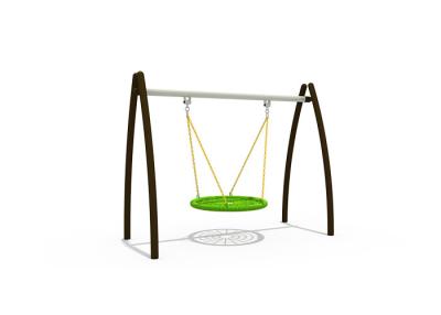 Cina Dimensione su ordinazione stabilita dell'oscillazione del gioco dei bambini del giardino, insieme semplice dell'oscillazione con oscillazione rotonda Seat in vendita