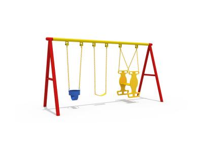 China Non Toxic Big Kid Swing Set , Childrens Outdoor Swing Sets Plastic Outdoor Swing Sets for sale