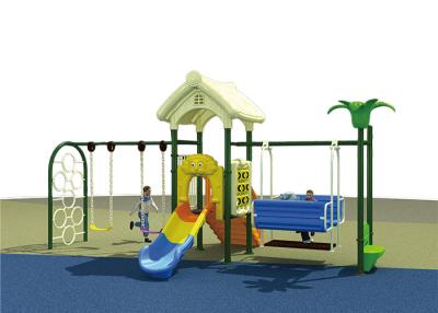 China Plastic Childrens Swing Set , Outdoor Swing And Slide Set For Backyard Playground for sale