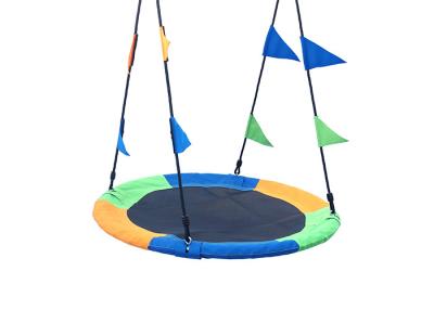 China Adjustable Ropes Saucer Tree Children'S Play Swing Sets For Kids , Round Seat for sale