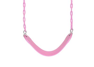 China Heavy Duty Chain Plastic Coated Pink Baby Swing Playground Swing Set for sale