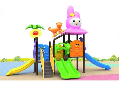 China Carton House Theme Small Baby 280CM Kids Outdoor Plastic Slide for sale