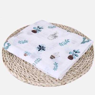 China Double Layer Super Soft Sustainable Muslin Newborn Baby Muslin Cotton Infant Wrap Receiving Blankets for sale