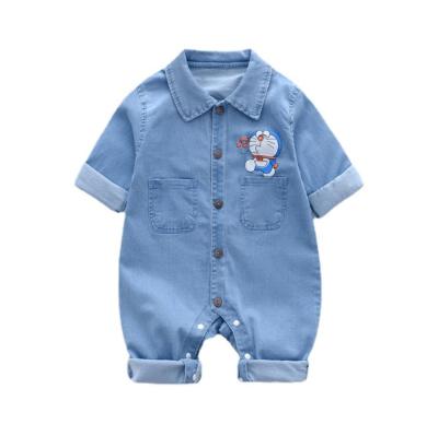 China Overall Sale Toddler Onesie Rompers Denim Safe/Breathable/Washable/Durable Baby Clothes Safe/Breathable/Washable/Durable Overall Warm Unisex Infant Jeans for sale