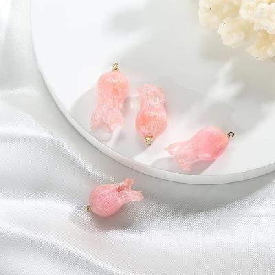 China Vintage Natural Dry Handmade Epoxy Flower Earring Flower Sock Flower Earrings Diy Accessories Real Jewelry Dangling Plant for sale