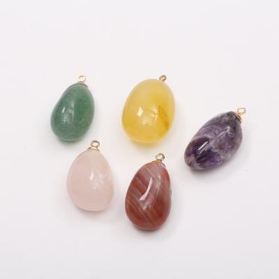 China New Design Natural Jade Stone Vintage Stone DIY Bracelet Ornaments Pendant Earring Charm Accessories for sale