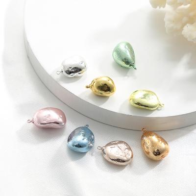 China New Design Vintage Colored Stones Plating Silver Gold Plating Stone Pendant Accessories for sale