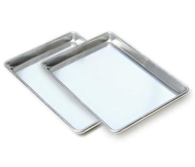 China 15*21 Inch Viable Sheet Pan Food Grade Baking Tray Aluminum Cake Tray for sale