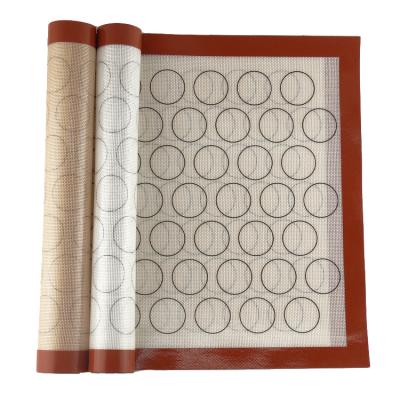 China Sustainable Non Stick Silicone Baking Mat 40 x 60 cm Macaron Baking Mat for sale