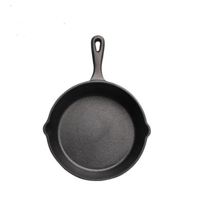 China Easily Cleaned 2021 Mine High Quality Customizable Easy To Use Portable Cast Iron Skillet for sale