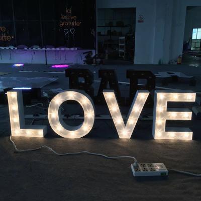 China Buildings Stand Up Stainless Steel Love Letters Led Bulb Channel Letter for sale