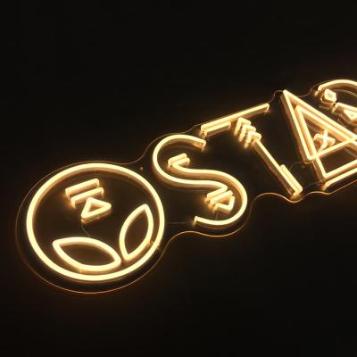 China Custom Buildings Soft Serve Led Ice Cream Neon Sign Flex Lighted Neon Open Sign for sale