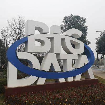 China Buildings Metal Big Letters Sign Customized Big Letter 3D Sign Stand 3D Advertising Outdoor Equipment for sale