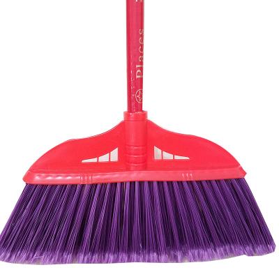 China Home Use Round Broom Main Material Floor Cleaning Plastic Broom Soft Broom Handle And Dustpan Dust Pan With Broom for sale