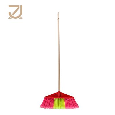 China Various Styles Maintenance Products Round Commercial Broom Handle Wooden Pole Cleaning Broom for sale