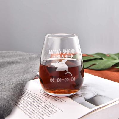 China Wholesale Cheap Unbreakable Stemless Tea Cup Custom 16oz Wine Glass Tumbler Drinking Glass Wine Glassware for sale