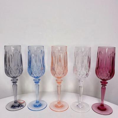 China Wine Glass Tumbler Cup High Quality Food Safe Customized Plastic Acrylic Crystal Champagne Cup Eco-Friendly for sale