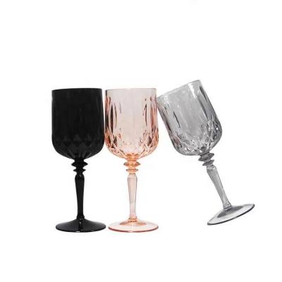 China Tumbler Cup Customize Crystal Drinking Cups Multiple Wine Glass Colors Plastic Tumbler Available Champagne Water Glass for sale