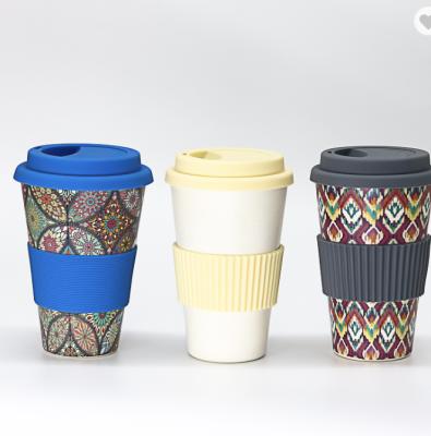 China Custom 450ml Disposable Easy To Carry Biodegradable Plastic Coffee Cups With Silicone Lid for sale