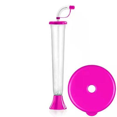 China Huge Shatterprood Promotion 28oz Yard Cup 100oz Slush Mugs 1meter Glass Copo Las Vegas Bubble Long Shape Neck Party Mugs With Straw for sale