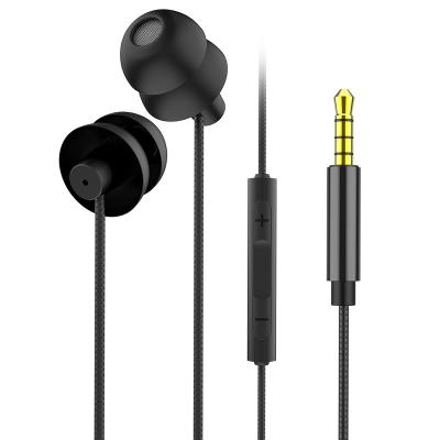 China In-ear sleep headphones in-ear noise reduction anti noise earbuds headphones with mic. and volume control for sale