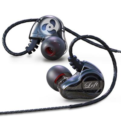 China new In-ear sports wired headphones, dual-moving coil in-ear, wire-controlled built-in headphones for sale