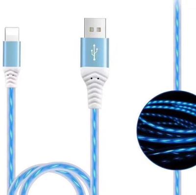 China Factory Wholesale High Quality Cheap Luminous Lighting Flooding LED Fill Line From Factory USB Data Cable For iPhone for sale