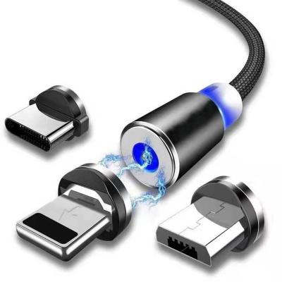 China MP3/MP4 Player 3 in 1 Magnetic USB Cable Charging Cord for IOS Mic and Type-C for sale