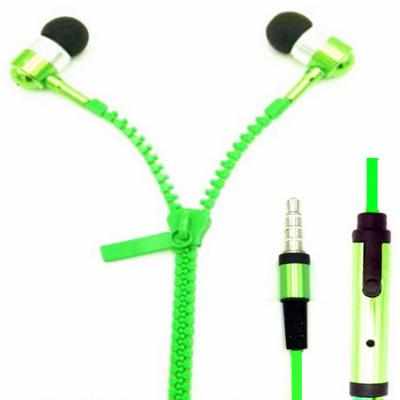 China In-Ear Zipper Headset In Ear 3.5mm Jack Mega Bass Cable Earphone With MIC Factory Spot Supplies Off-the-shelf Quality Guarantee Because for sale