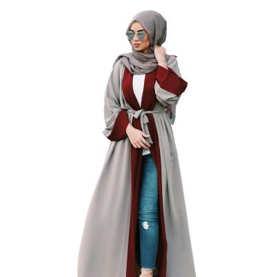 China 2022 Turkey Abaya Muslim Ball Girls Polyester Long Sleeve Maxi Abaya China Red Gray Color For Dubai Islamic Women for sale