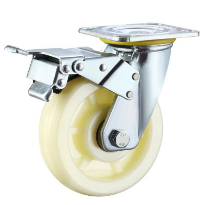 China China Manufacturer 4 5 6 8 Inch Rigid American Style PP Plastic Industrial Swivel Caster With Dust Cover for sale