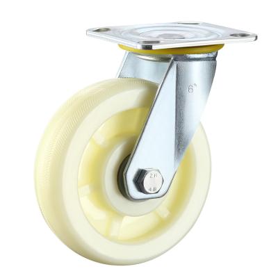 China YTOP Manufacturer Heavy Duty Hard Plastic PP Rigid 4/5/6/8 Inch Casters Wheels Plate Top Swivel Casters for sale