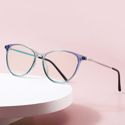 China 2021 Prescription Myopic Reading Shape Light Blue Light Women Eye Glasses Eyeglasses Prescription Glasses Dropshipping for sale